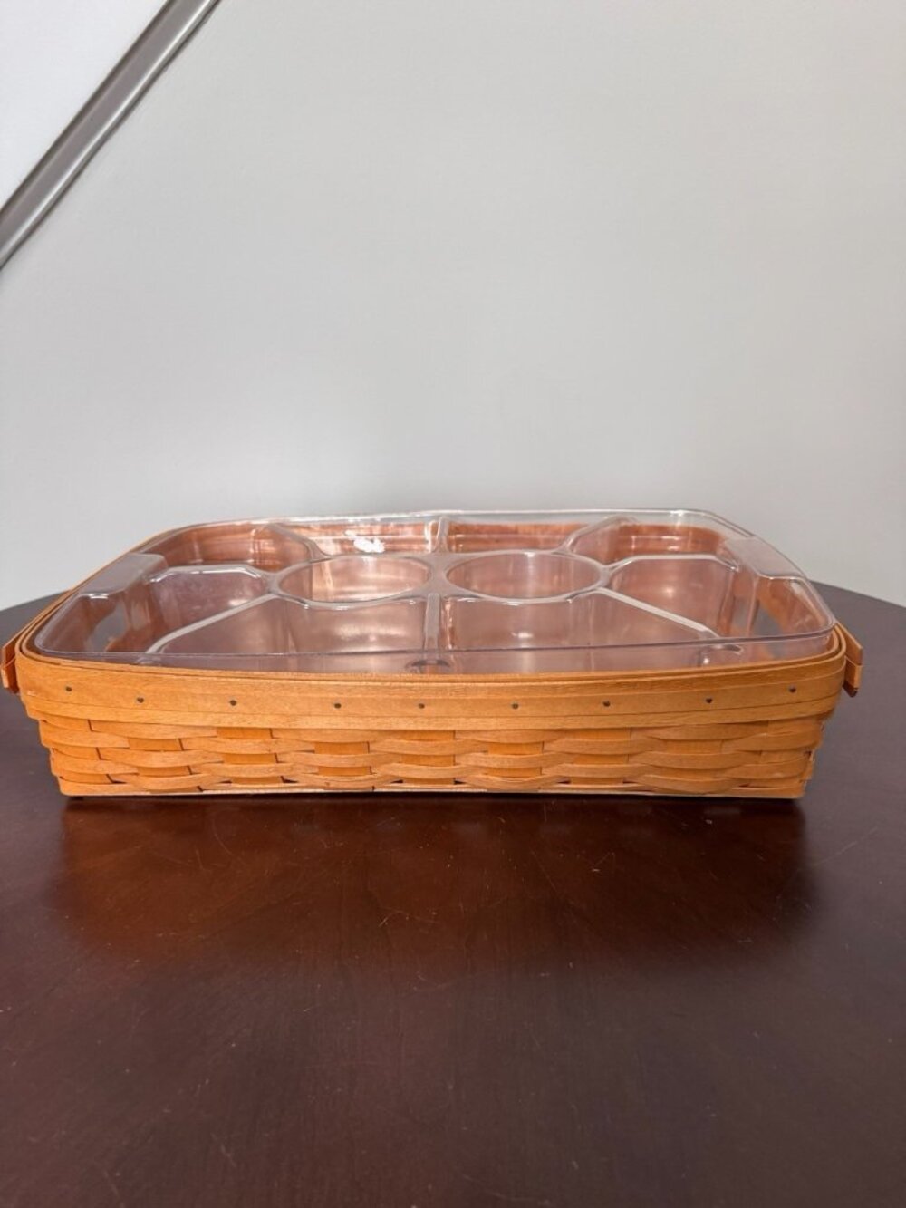 VTG LONGABERGER 1999 Large Hostess Serving Basket Combo 10 Divider